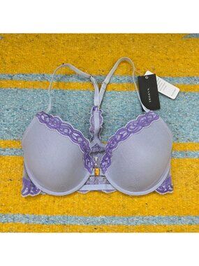 NWT Natori Feathers Front Close T Back Bra Size 34C